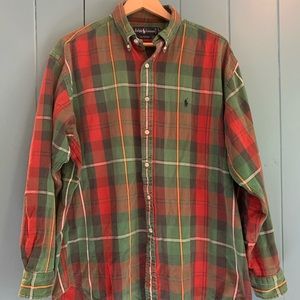 Ralph Lauren Plaid Button Down Shirt, Size L